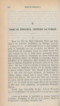 168-195 Joseph von Hohenzollern, Fürstbischof von Ermland