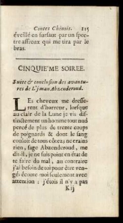 Cinquiéme Soiree.