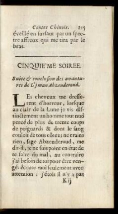 Cinquiéme Soiree.