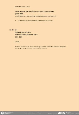Sorbische Gemeinschaften in Berlin