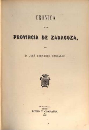 Cronica de la provincia de Zaragoza