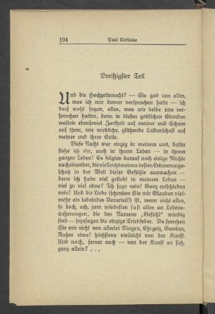 Dreißigster Teil
