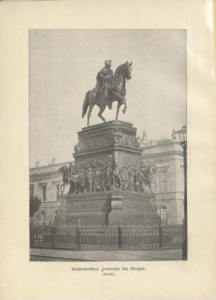 Die Denmäler der Helden der Befreiungskriege. General von York (Rauch.) ; Fürst Blücher von Wahlstatt (Rauch.) ; General von Gneisenau. (Rauch.)