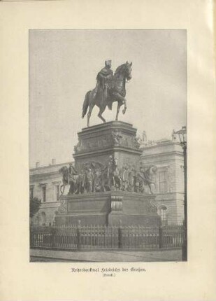 Die Denmäler der Helden der Befreiungskriege. General von York (Rauch.) ; Fürst Blücher von Wahlstatt (Rauch.) ; General von Gneisenau. (Rauch.)