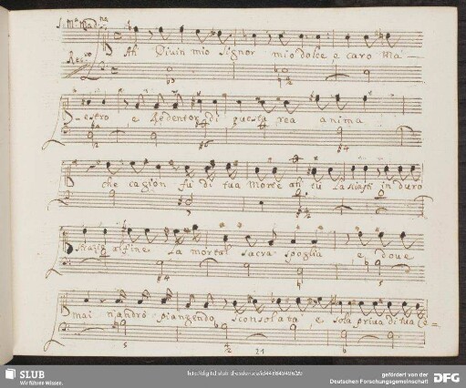Recitativo: Ah divin mio Signor
