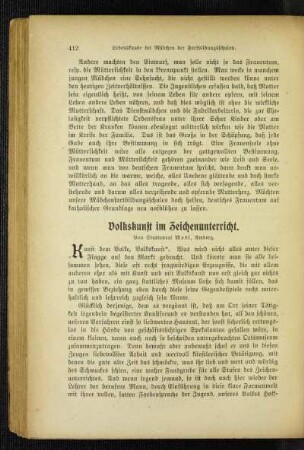 Volkskunst im Zeichenunterricht