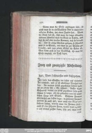 Zwey und zwanzigste Abtheilung.