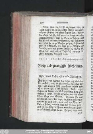 Zwey und zwanzigste Abtheilung.