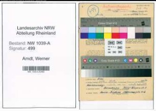 Entnazifizierung Werner Arndt , geb. 25.03.1911 (Landarbeiter)