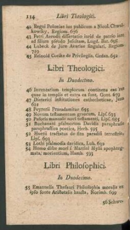 Libri Theologici. In Duodecimo