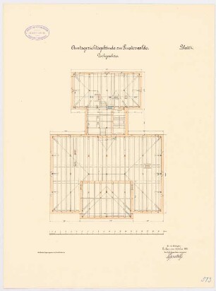 Amtsgericht, Finsterwalde: Grundriss Dachgeschoss 1:100