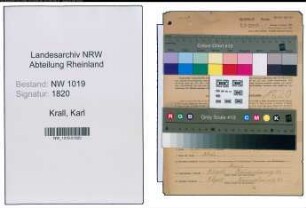 Entnazifizierung Karl Krall , geb. 15.05.1899 (Sattler)