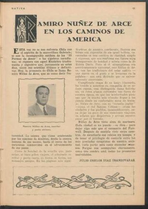 Ramiro Nuñez de Arce en los caminos de América
