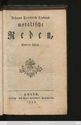 Theil 2: Moralische Reden