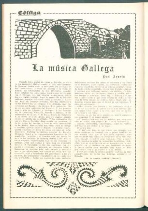 La música Gallega : [De la novela inédita "Pueblo"]