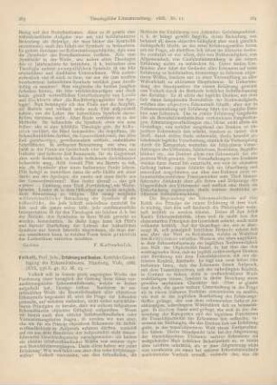 283-287 [Rezension] Volkelt, Johs., Erfahrung und Denken. kritische Grundlegung der Erkenntnistheorie