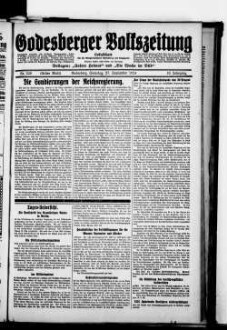 Godesberger Volkszeitung. 1913-1933