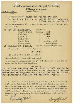 Brünner, Karl, Dr.