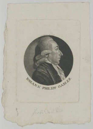 Bildnis des Johann Philipp Gabler