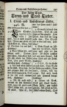 I. Creutz- und Anfechtungs-Lieder.