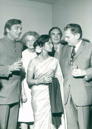 IFF 1972. Regisseur Sunil Dutt, Waheeda Rehman, Dr. Alfred Bauer
