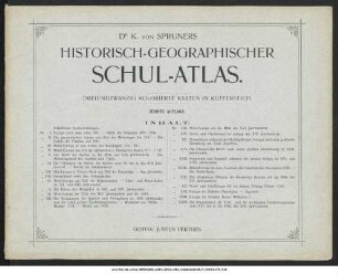 K. von Spruners Historisch-Geographischer Schul-Atlas : dreiundzwanzig kolorierte Karten in Kupferstich