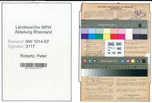Entnazifizierung Peter Robertz , geb. 23.07.1900 (Bankangestellter)