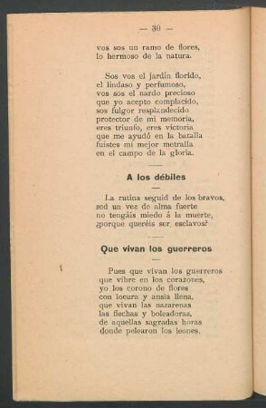 Que vivan los guerreros