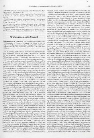 357-360 [Rezension] Luther-Bilder im 20. Jahrhundert