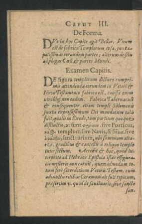 Caput III. De Forma.