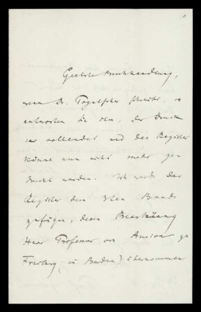 Brief von Herman Grimm an Dieterichsche Buchhandlung, Göttingen