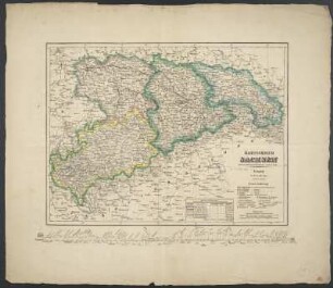 Koenigreich Sachsen : nebst Bezeichnung d. Eisenbahn u. deren. Fall