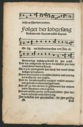Folget der lobgesang Zacharie ...