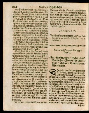 Hundert und Drey und Viertzigster Discurß. Von Schiffbawern/ Schiff- unnd Boßleuthen/ Ferchen und Gondelirern/ Flössern/ Galiotten unnd Meerraubern.