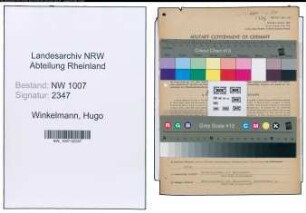 Entnazifizierung Hugo Winkelmann , geb. 25.02.1889 (Bankdirektor)