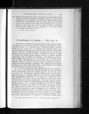 Verhandlungen zu Lübeck. - 1503 Apr. 24.
