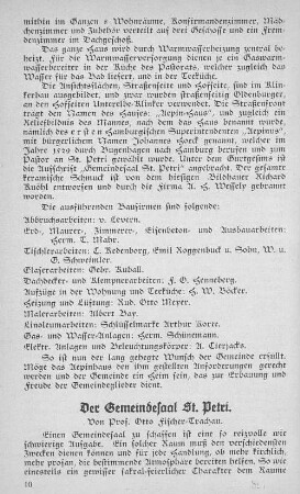 Der Gemeindesaal St. Petri.