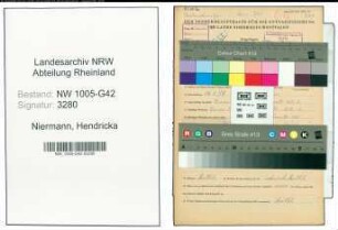 Entnazifizierung Hendricka Niermann , geb. 17.01.1897 ()