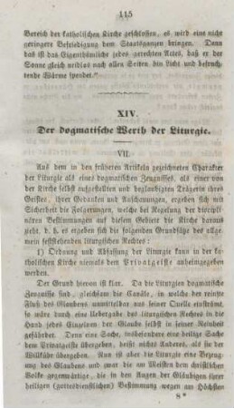 115-123 Der dogmatische Werth der Liturgie : Fortsetzung