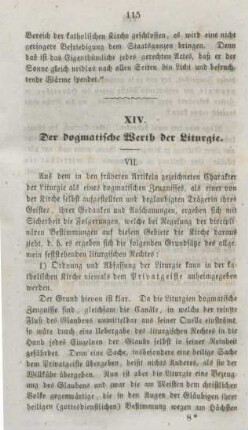115-123 Der dogmatische Werth der Liturgie : Fortsetzung
