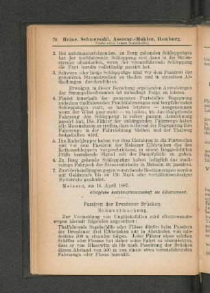 Passiren der Dresdener Brücken.