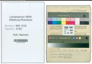 Entnazifizierung Heinrich Van Holt , geb. 13.09.1883 (Schiffsfuehrer)