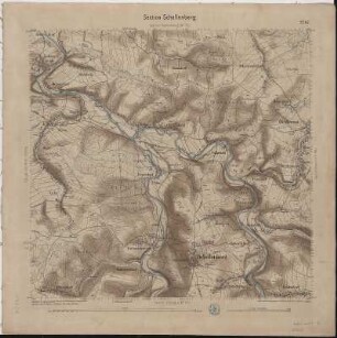 Section Schellenberg aus: Topographische Karte (Äquidistantenkarte) Sachsen