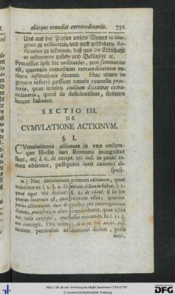 Sectio III. De Cumulatione Actionum.