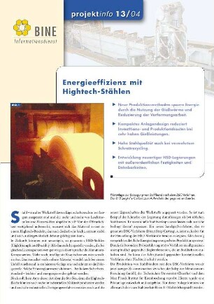 Energieeffizienz mit Hightech-Stählen.