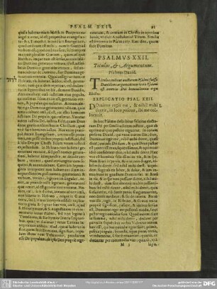 Psalmus XXII