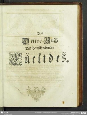 Das Dritte Buch Deß Teutsch-redenden Euclides