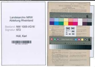 Entnazifizierung Karl Holl , geb. 19.12.1894 (Installateur)