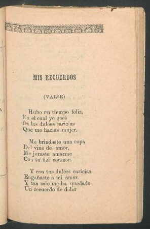 Mis recuerdos : (Valse)