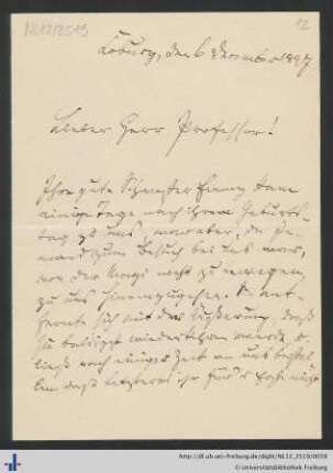 Brief, 06.12.1897